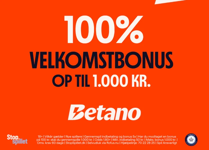 Skærmbillede af Betanos sportsbook-velkomsttilbud