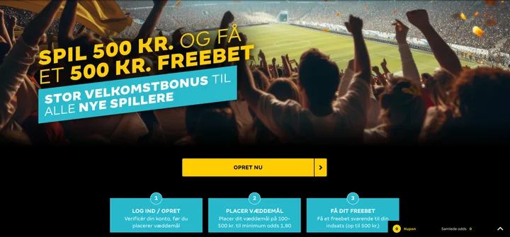 Skærmbillede af Cashpoints sportsbook-velkomsttilbud